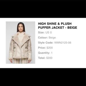 Puffer Jacket made with Vegan Leather